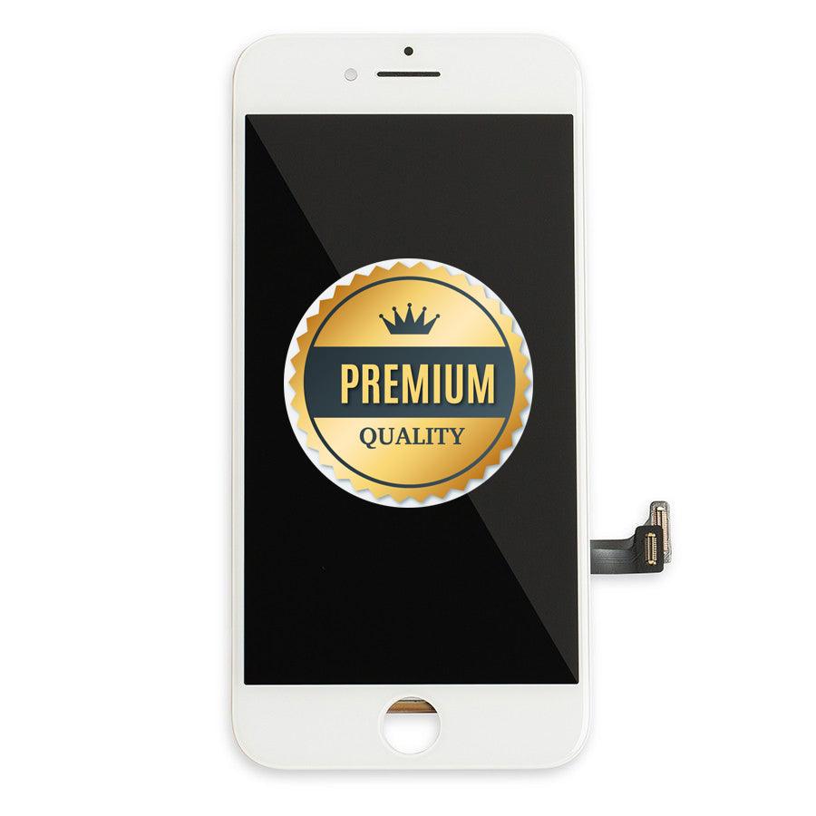 Replacement iPhone 8 LCD Assembly White with Back Metal Plate (Premium Quality) - Best Cell Phone Parts Distributor in Canada Replacement iPhone 8 LCD Assembly White with Back Metal Plate (Premium Quality) - Best Cell Phone Parts Distributor in Canada